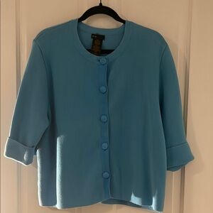 Vintage Blue Women's 3/4 Sleeve Thick Sweater. Good Condition.